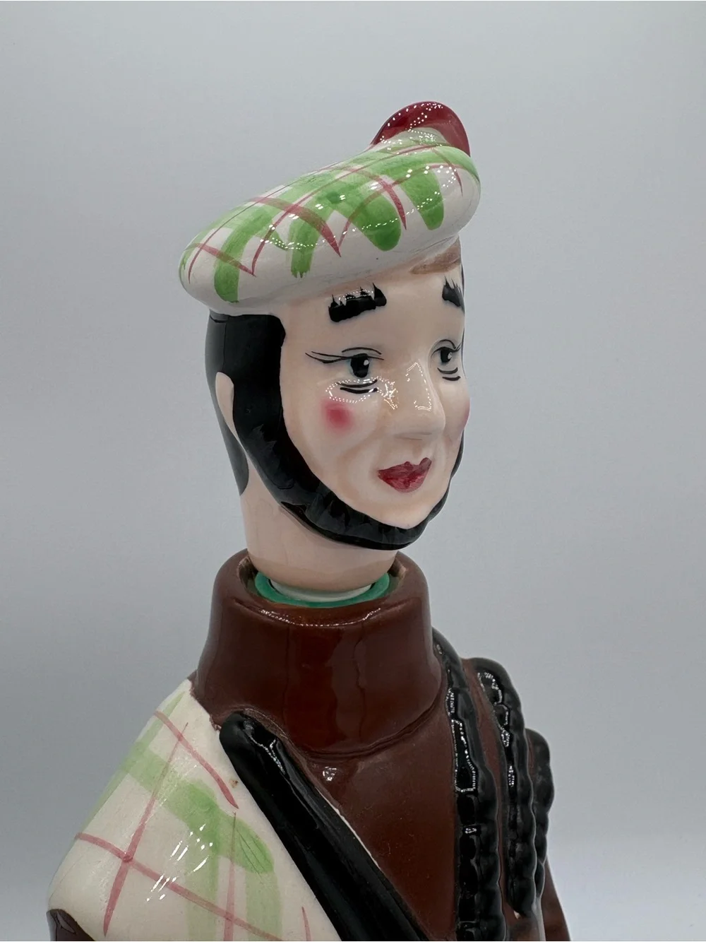 Vintage Scottish Bagpiper Scotch Liquor Decanter Ceramic Made in Korea